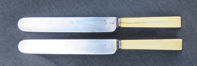 2 ANTIQUE 1850 EYRE WARD & CO SHEAF WORKS SHEFFIELD IVORY KNIFES in Arts & Collectibles in City of Toronto