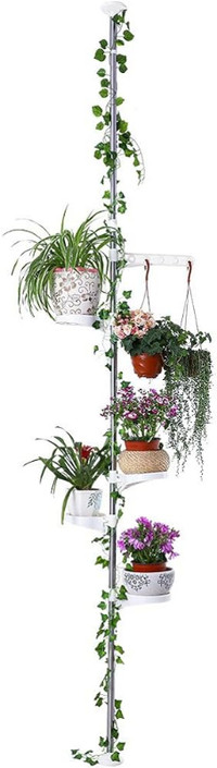 new Indoor Plant Tension Pole Flower Display with 5 Adjustable T
