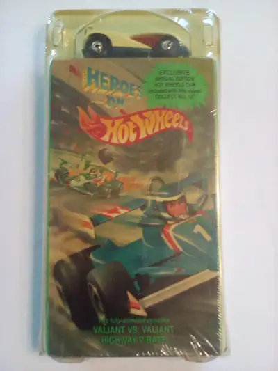 Hot Wheels Heroes of Hot Wheels VHS Cassette and Car