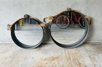 Rustic Round Mirrors (Metal), View more