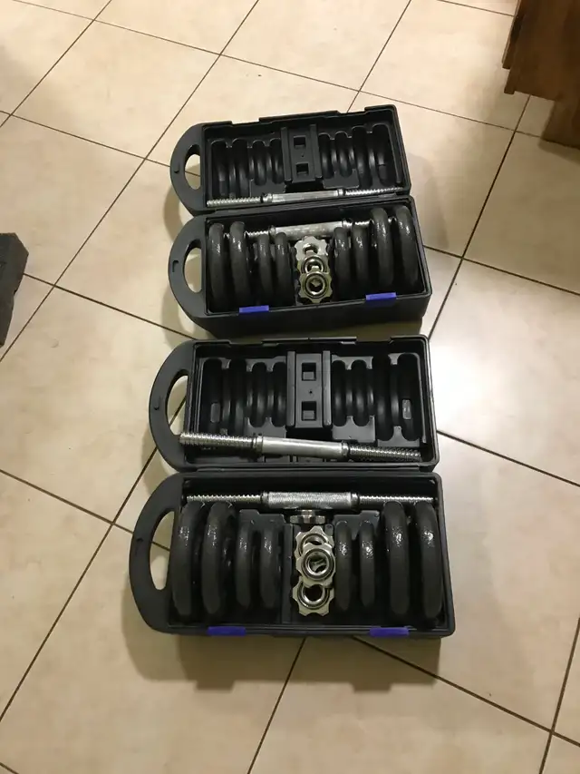 40 pound cast iron dumbel sets in Exercise Equipment in City of Halifax - Image 3