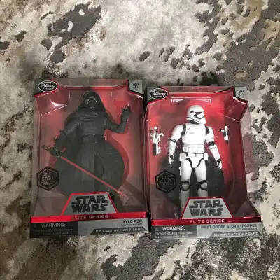 2 Star Wars Die Cast Elite 6 Inch Action Figure Star Wars Kylo, View more