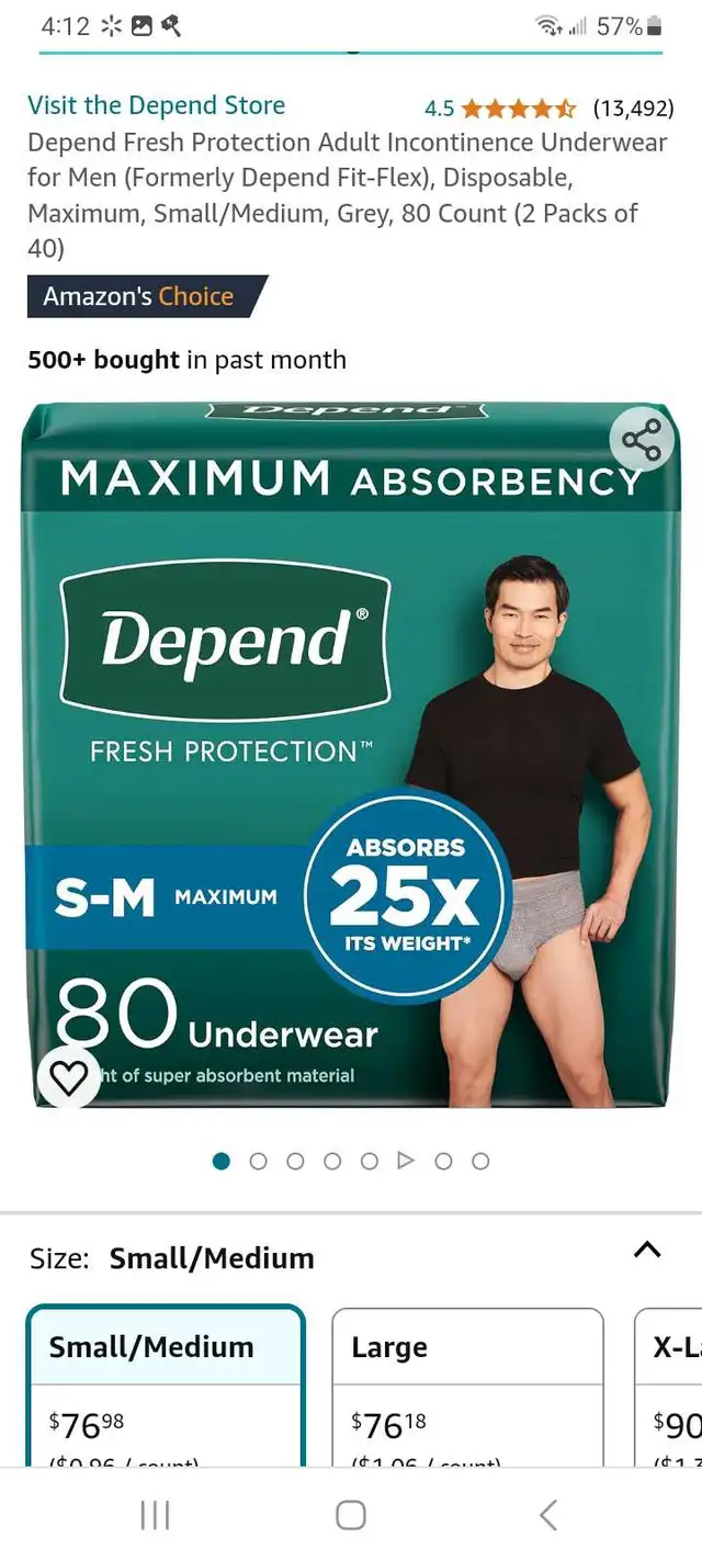 Depends for Men s/m underwear 80 count in Health & Special Needs in Calgary - Image 8
