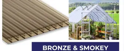 greenhouse poly carb 4'x10' hollow sheet, View more