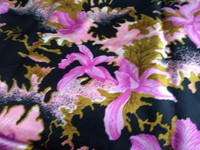 100% Pure Silk Flowers Fabric 36"Wide X 2. 25 M  Dress Cheongsam
