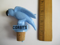 Vintage Barware Corby's Liquor Bottle Parrot Pourer