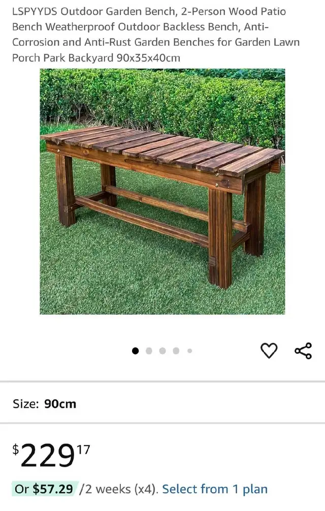 Indoor Outdoor wood garden bench in Patio & Garden Furniture in Mississauga / Peel Region - Image 11