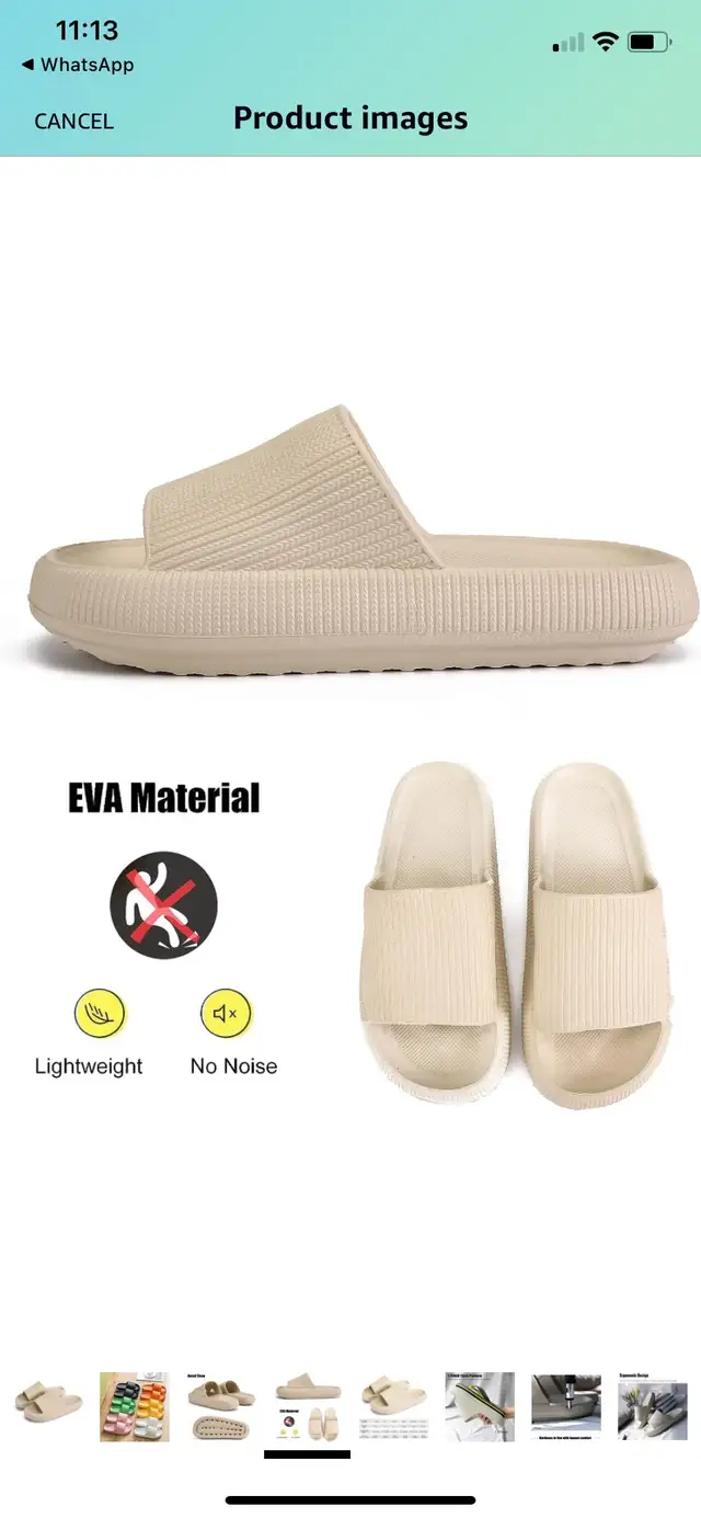 MOLATIN Pillow Slippers for Women and Men,Non-Slip Quick Drying  in Women's - Shoes in London - Image 3