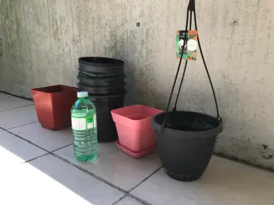 11 small to medium size flower pots planters, View more