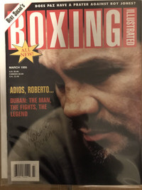 Roberto Duran print autograph