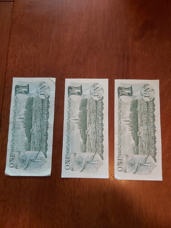 3 B of C 1973 $1 Bills Crow-Bouey ALR/ALS/ALT in Arts & Collectibles in Saint John - Image 4