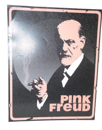 Pink Freud Tin Sign 15" T x 12" W