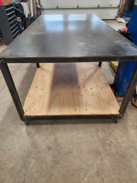 Heavy duty steel workbench