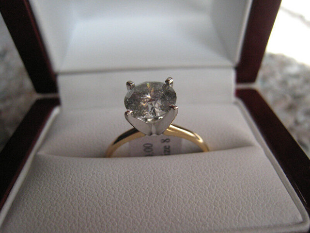 1.85 Ct 14K Gold Diamond Solitaire H Color, I3 Clarity, Fair cut in Jewellery & Watches in London
