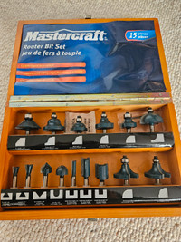 Unused Mastercraft 15pc. Router Bit Set