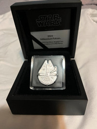 2021 Niue 1 oz Silver $2 Star Wars Millennium Falcon Shaped Coin