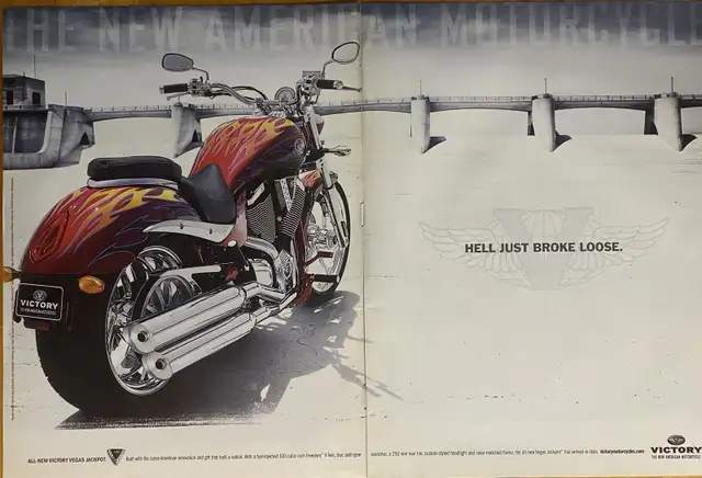 2006 Victory Motorcycles Original 2 Pg Ad in Arts & Collectibles in North Bay - Image 2