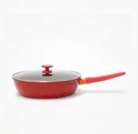 Zwilling 11” red aluminum frying pan w/ lid - Brand new in box