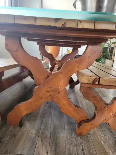 Farmhouse picnic table, View more