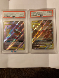 Pokeman Graded Cards- Gengar & Mimik YU GX- Espeon & Deoxys GX