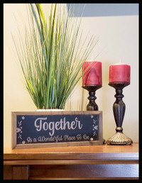 Rustic Wooden Sign "Together"