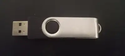 Silver and Black USB Flash Drive, View more