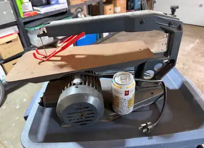 Works perfectly. We are doing some spring cleaning and this excellent scroll saw must go from the ga...