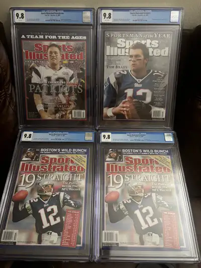 Tom Brady Sports Illustrated Newsstand Mags  CGC 9.8 $1200 Each, View more