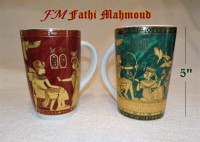 Ancient Egypt – Fathi Mahmoud Gold Trim Mugs