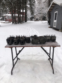 Various skidoo cylinders and heads 