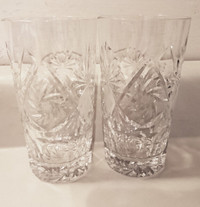 Vintage Pinwheel Crystal Glasses Set of 2