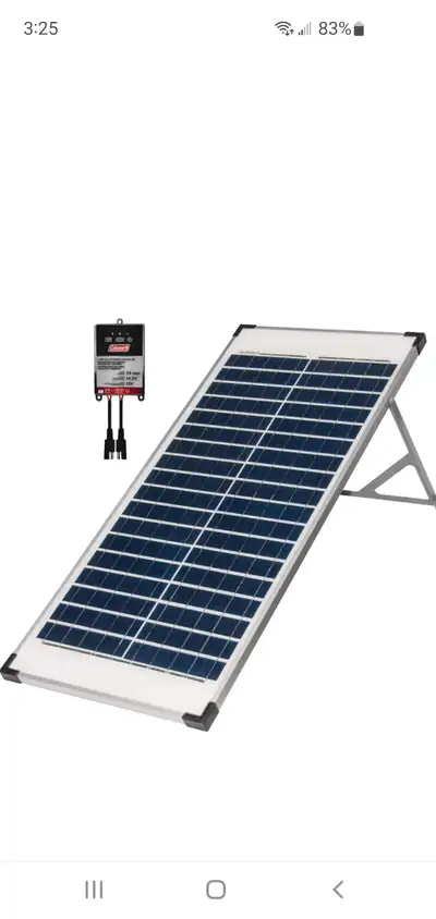Coleman 40 Watt, 12V Portable Folding Solar Panel with Stand includes 7A Charge Controller