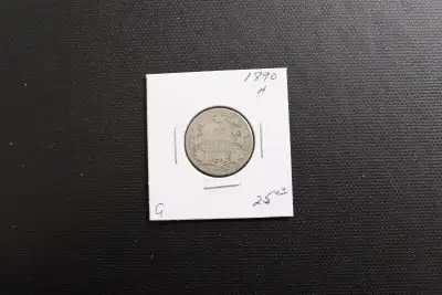 Canada 1890 25       Cent Coin, View more