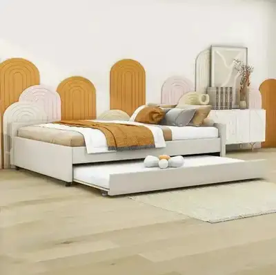 New Double-Full Size Platform Day Bed with Twin Trundle, View more