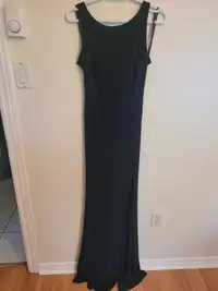 Backless Navy Gown
