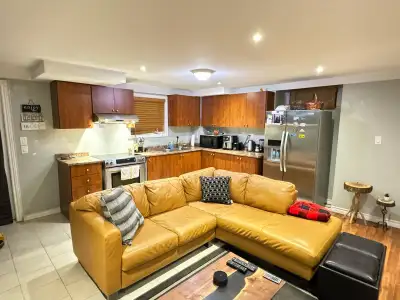 Beautifully renovated 1 bedroom + large den walkout basement apartment available April 1, 2026 in a...
