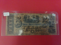 1349 $5 Texas Banknote