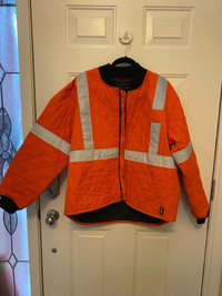 Orange Quilted Cooler Jacket FR