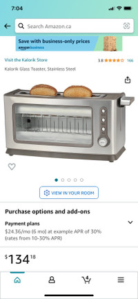 NOS Kalorik Glass Toaster