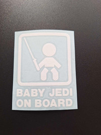 Baby Jedi On Board Decal