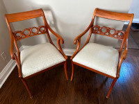 Two high-quality fashioned chairs