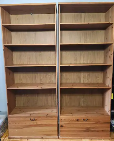 Ikea shelving x2 with filing drawers, View more