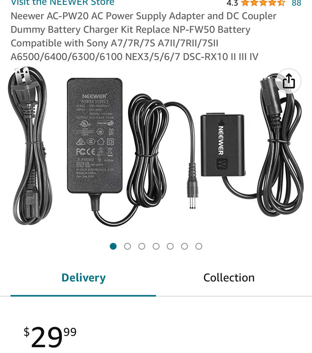 Neewer AC-PW20 AC Power Supply Adapter  in Cameras & Camcorders in Brantford