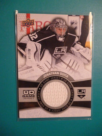 Quick Turek Giguere NHL UD jersey cards - Kings Flames Ducks