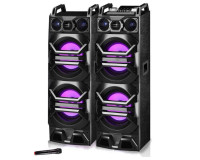 3000 + 3000 Watts BLUETOOTH Karaoke SPEAKER SYSTEM USB, SD Card