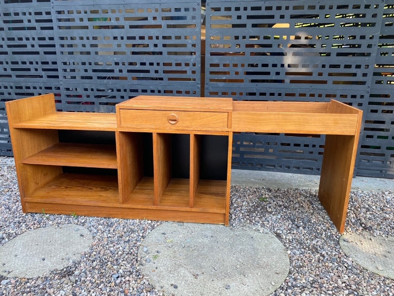 Vintage Teak Record / Stereo Console TV Tables