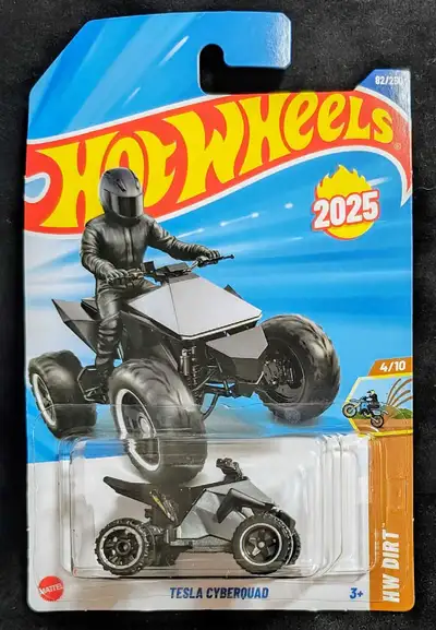 ATTENTION HOT WHEELS COLLECTORS!!! Brand new! Tesla Cyberquad (silver) - $5 or open to Trades for: I...