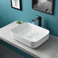 Tysun Rectangle Vessel Sink, 20'' x 16'' Bathroom Sink Above Co
