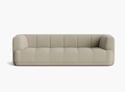 HAY Quilton 3-Seat Sofa - Pecora, Cream, View more