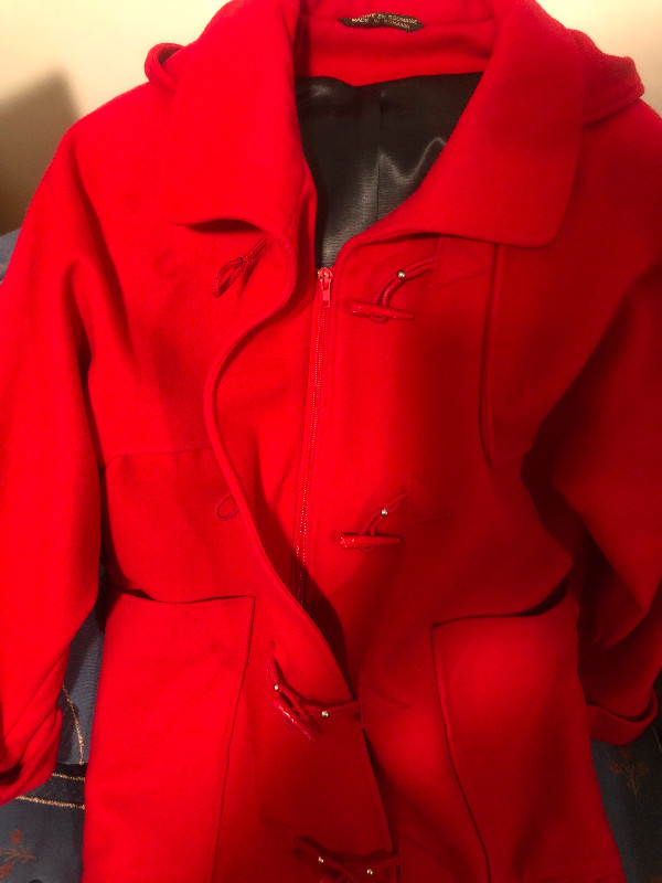 women's DUFFLE Red winter Coat. See description for details in Women's - Tops & Outerwear in Kitchener / Waterloo